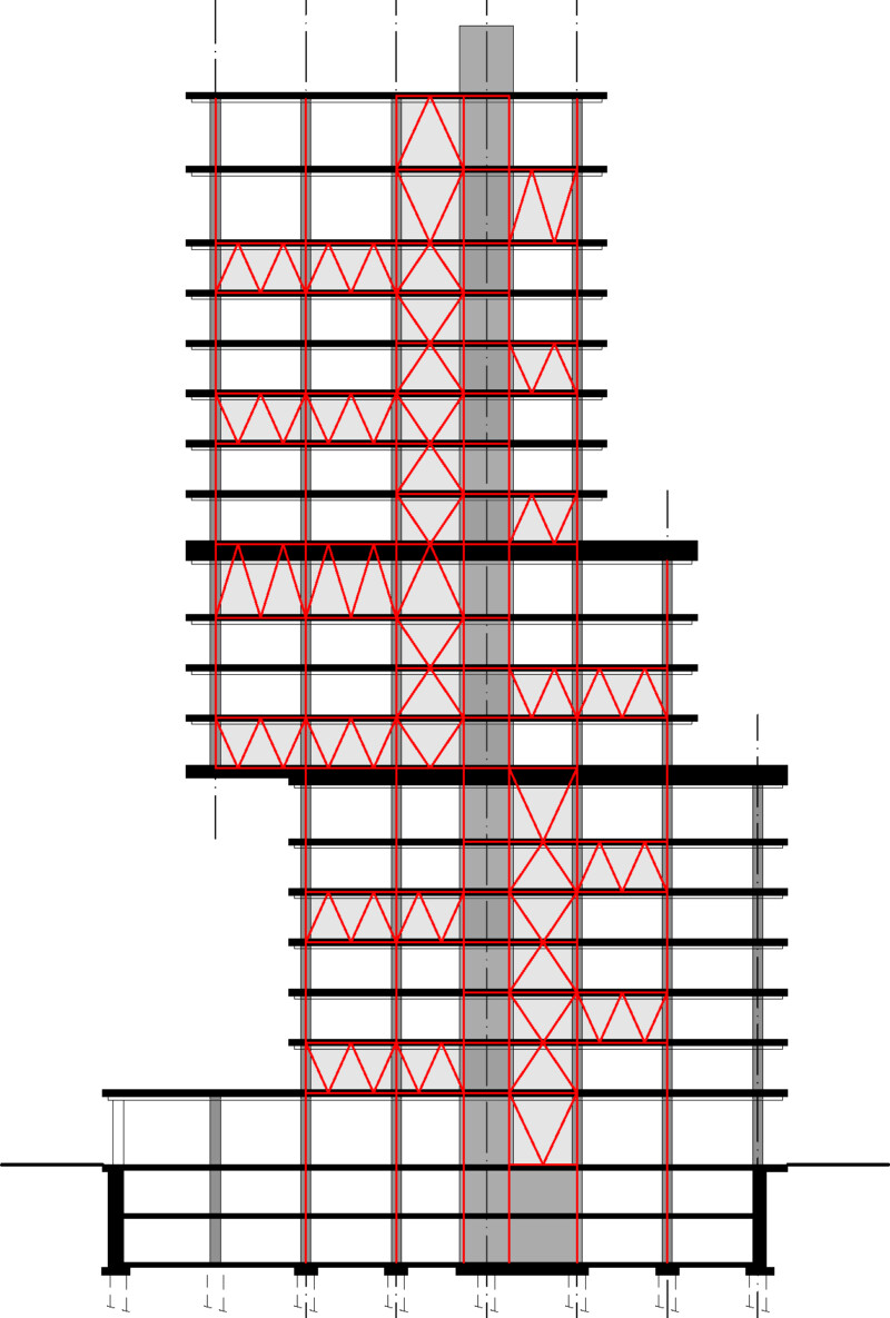Schema Tragwerk Baufeld 5